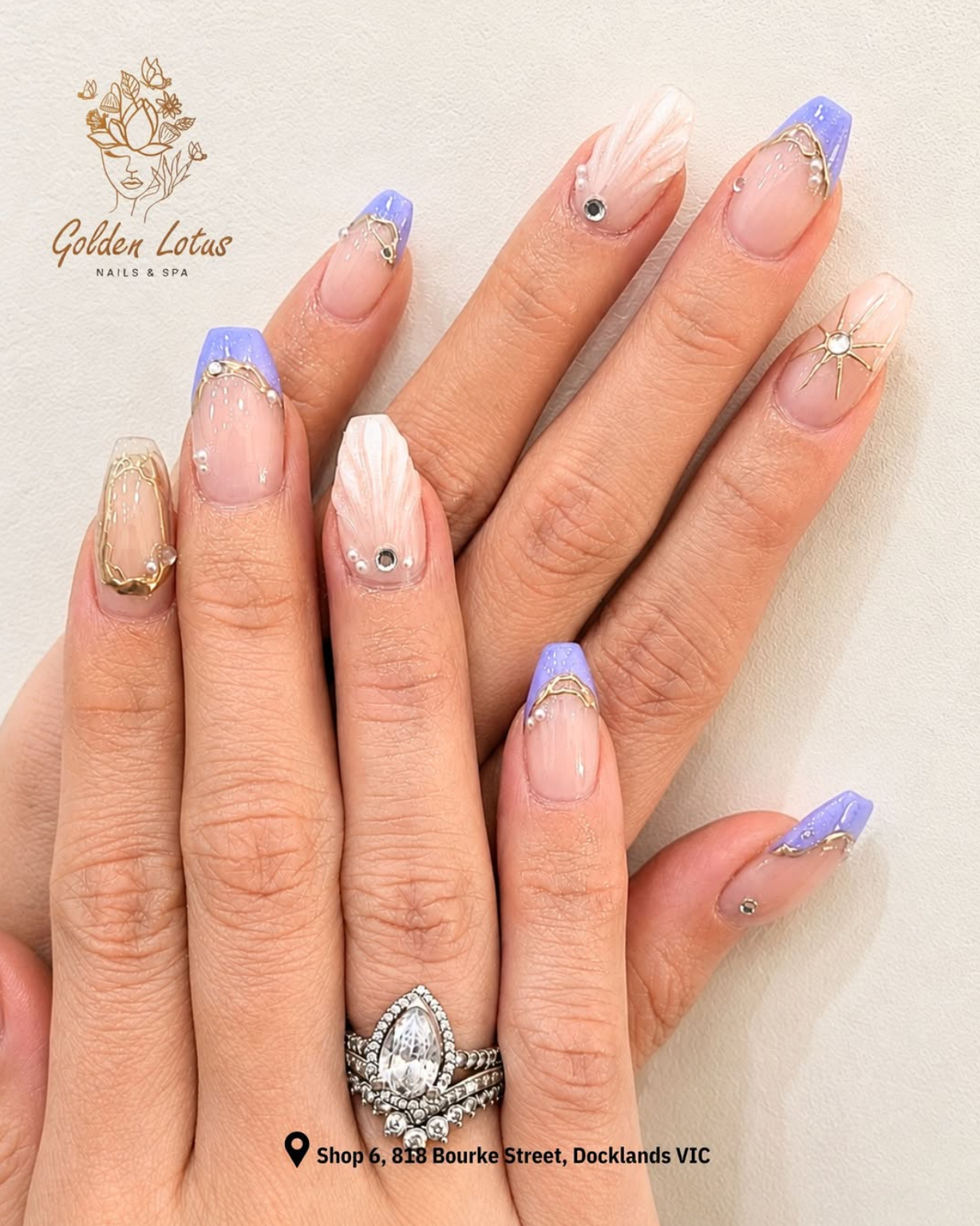 Signature manicure at Golden Lotus Nails & Spa