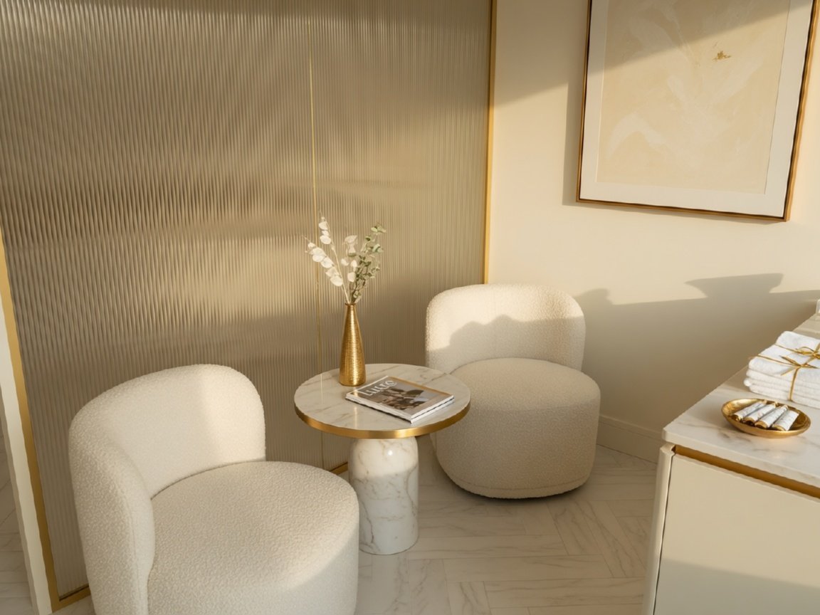 Waiting chairs at Golden Lotus Nails and Spa